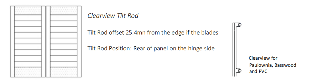 Clearview Tilt Rod